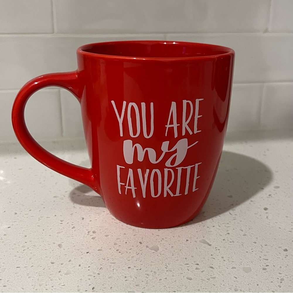 ‘You Are My Favorite’ Large Oversized Red Mug